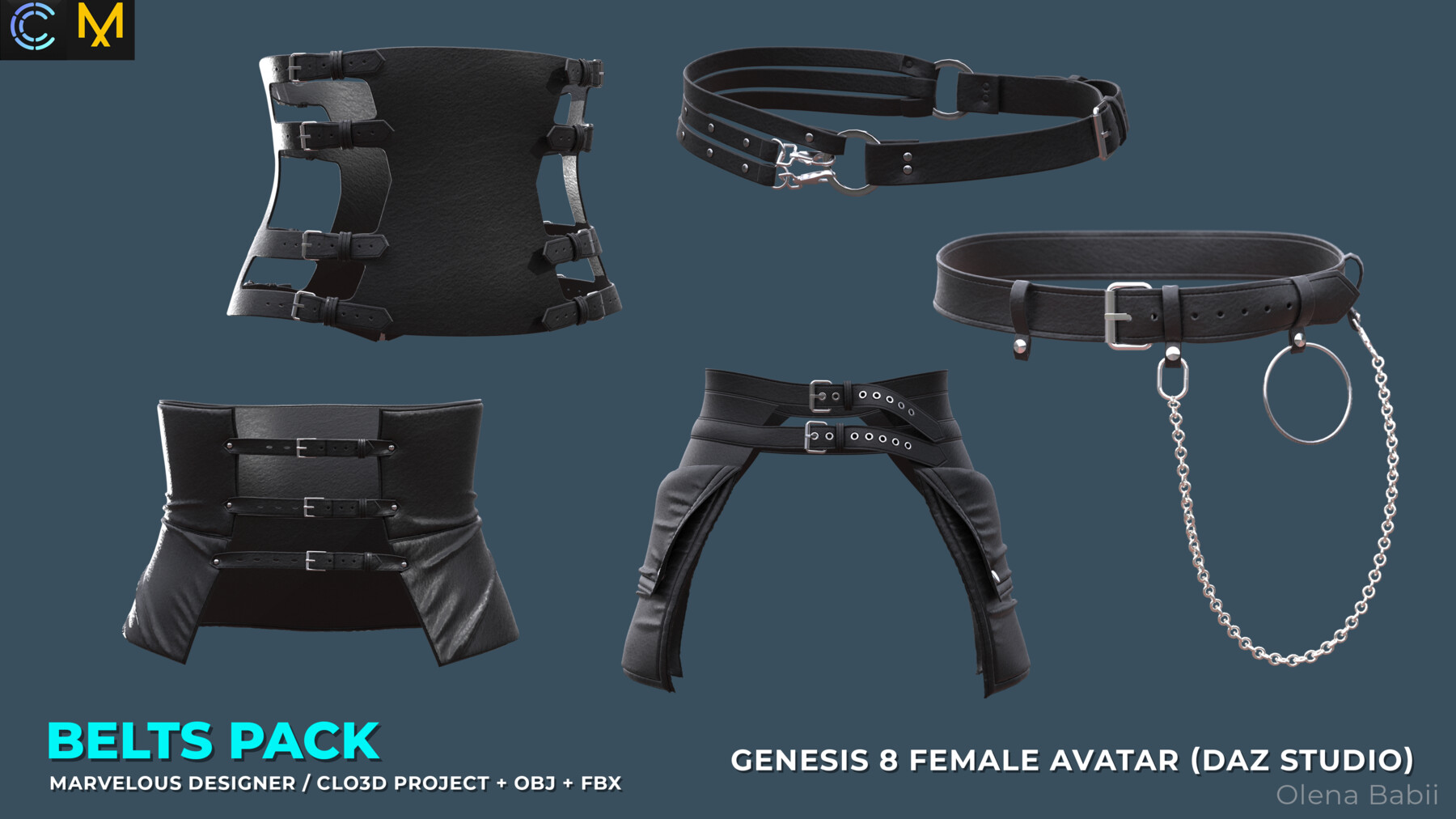 ArtStation belts pack Game Assets