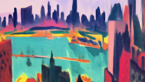 Futuristic abstract cityscape