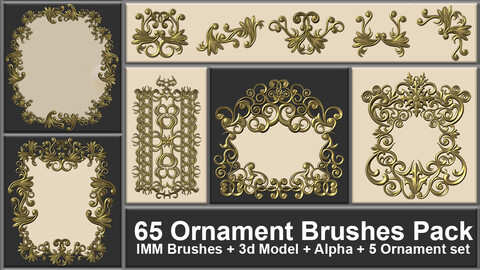 65 Ornaments Brushes Pack – IMM Brushes + 5 Ornament Set