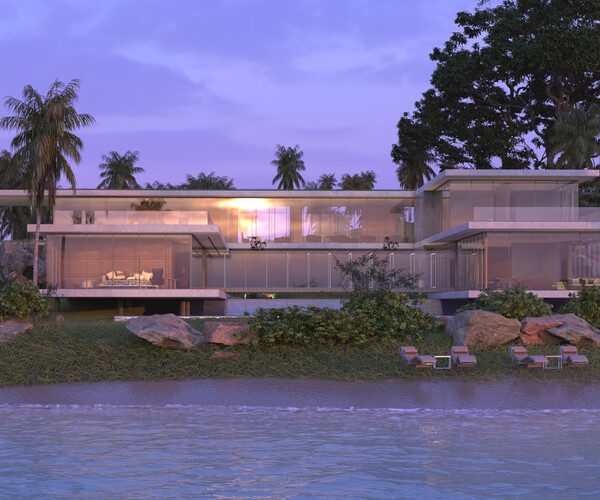 ArtStation - modern beach villa revit vray 3dmax | Resources