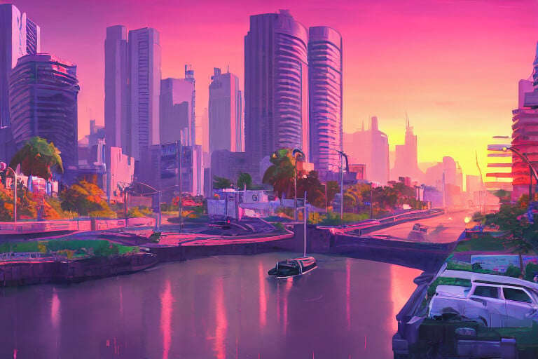 ArtStation - 15 Gta6 city 850 jpg background collection | Artworks