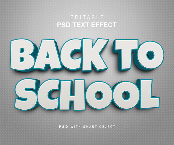 ArtStation - 3D Back to school PSD fully editable text effect. Layer ...