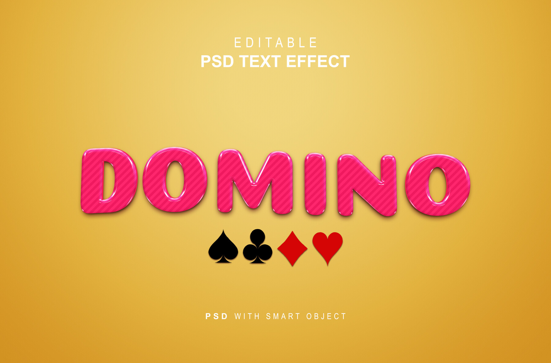 ArtStation - 3D Domino PSD fully editable text effect. Layer style PSD ...