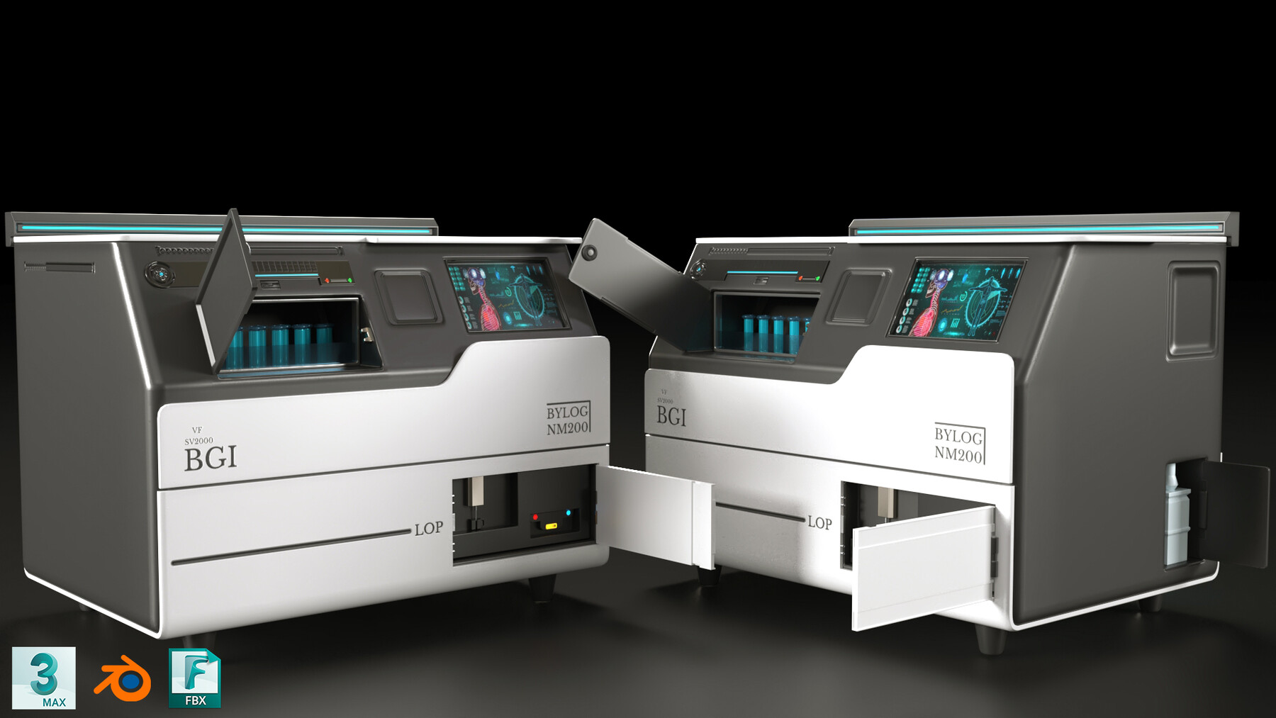 ArtStation scifi laboratory equipmentmodern laboratory 3D model Game Assets