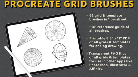 Drawing Grid Brushes For Procreate