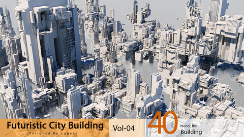 sci fi futuristic city building vol 04