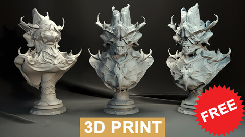 Creature Bust #1 FREE 3D PRINT  - ZTL, OBJ, STL