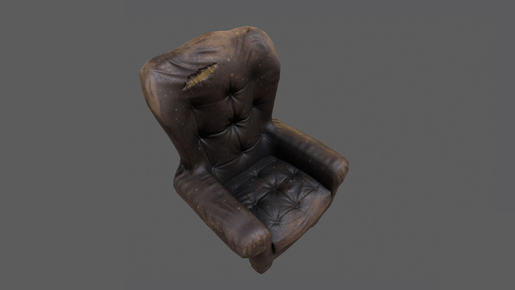 ArtStation Old Leather Chair Prop Game Assets