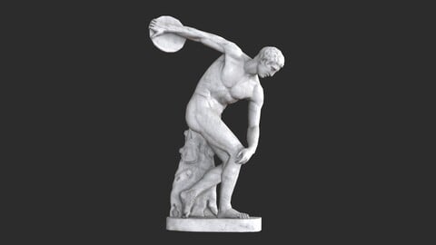 Discobolus Statue - Granite