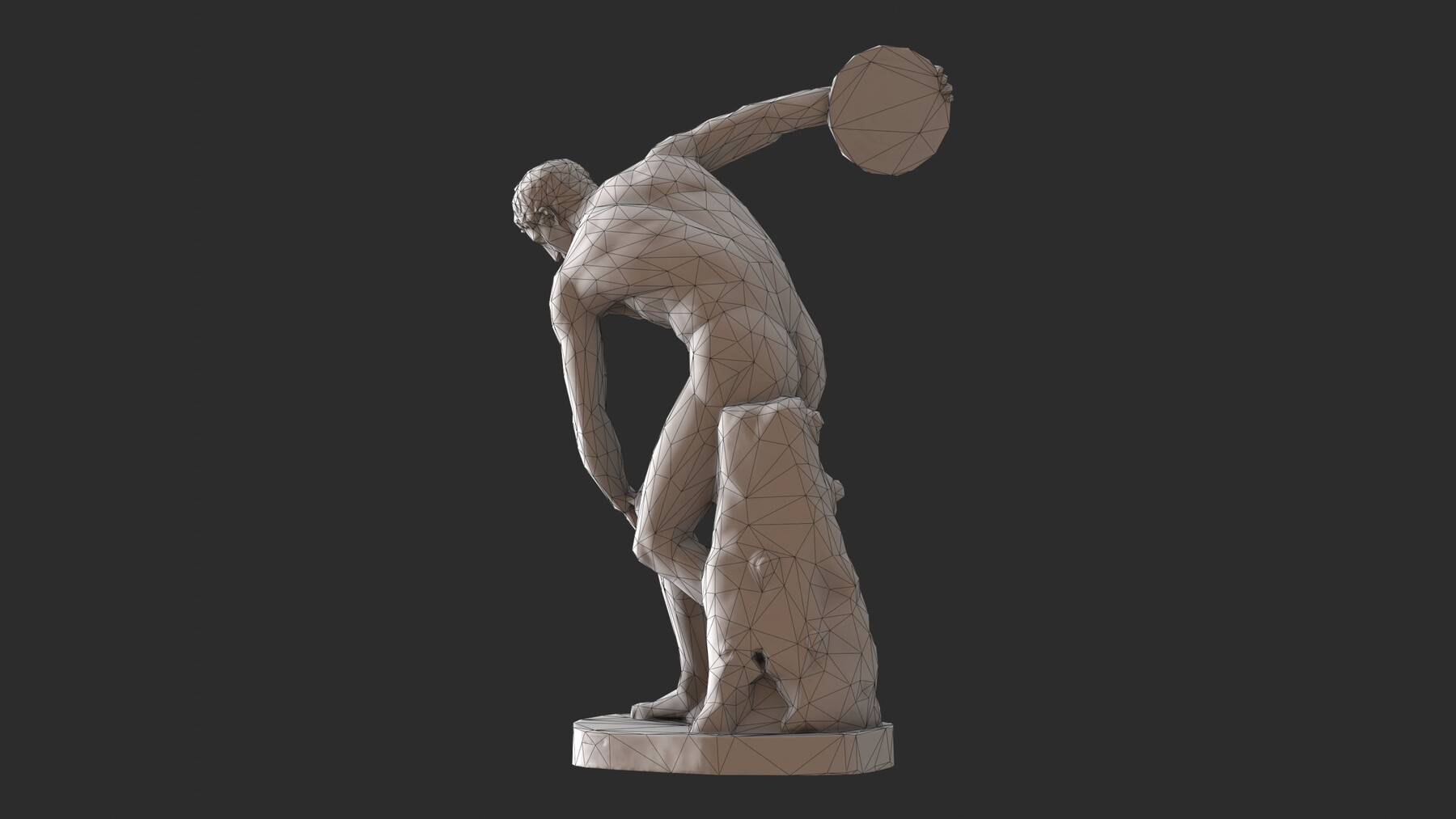 Discobolus Statue - Granite