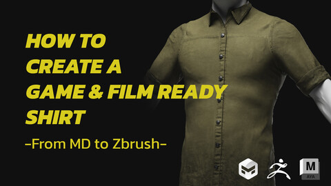 How to create a game/film ready shirt – From Marvelous Designer to Zbrush