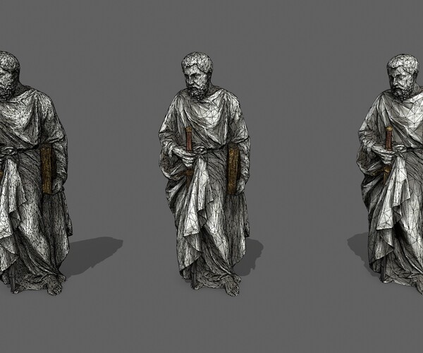 ArtStation - Old Man Statue | Game Assets