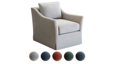 3D Model / Crate&Barrel Keely Slipcovered Armchair