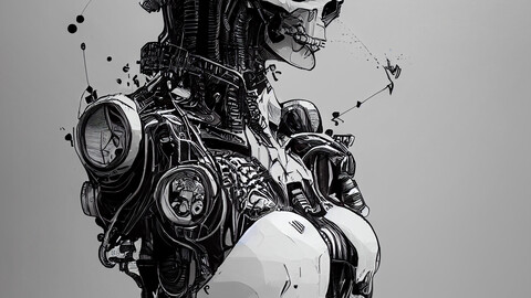 Cyberpunk Robotic Female Body