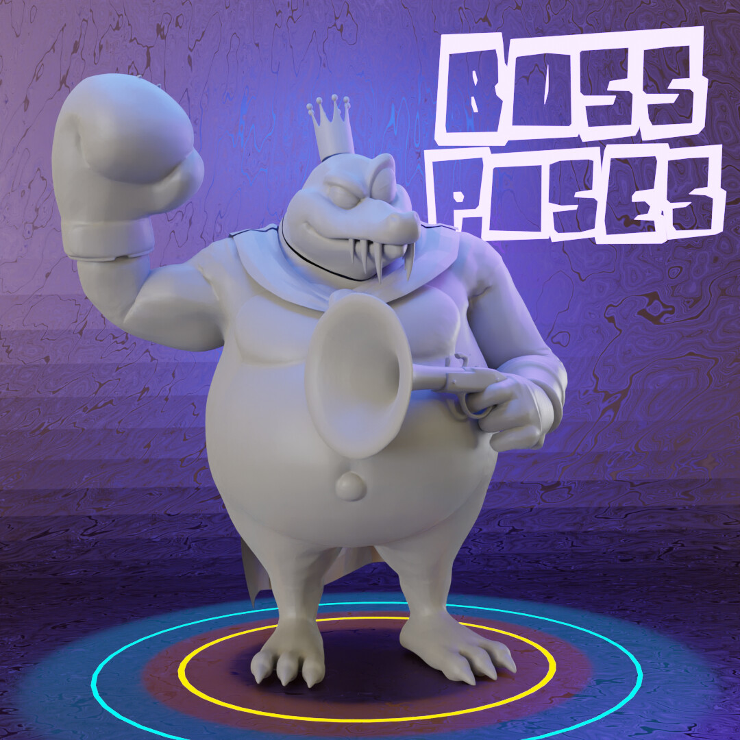 ArtStation BOSSposes King K.Rool 3DPrint ready Resources