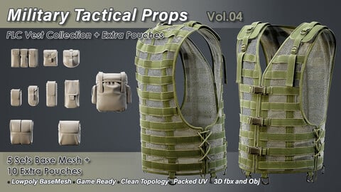 Military Props Vol.04 / FLC Vest + Pouches