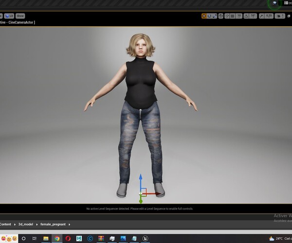 ArtStation - pregnant woman naked and clothed Game Assets