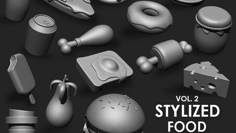 Stylized Food IMM Brushes 15 in one Vol. 2