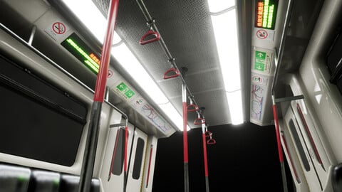 Unreal Engine 5.0 and 5.3 Hong Kong Mass Transit Railway Train (modular)