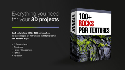100+ PBR Textures - Rocks