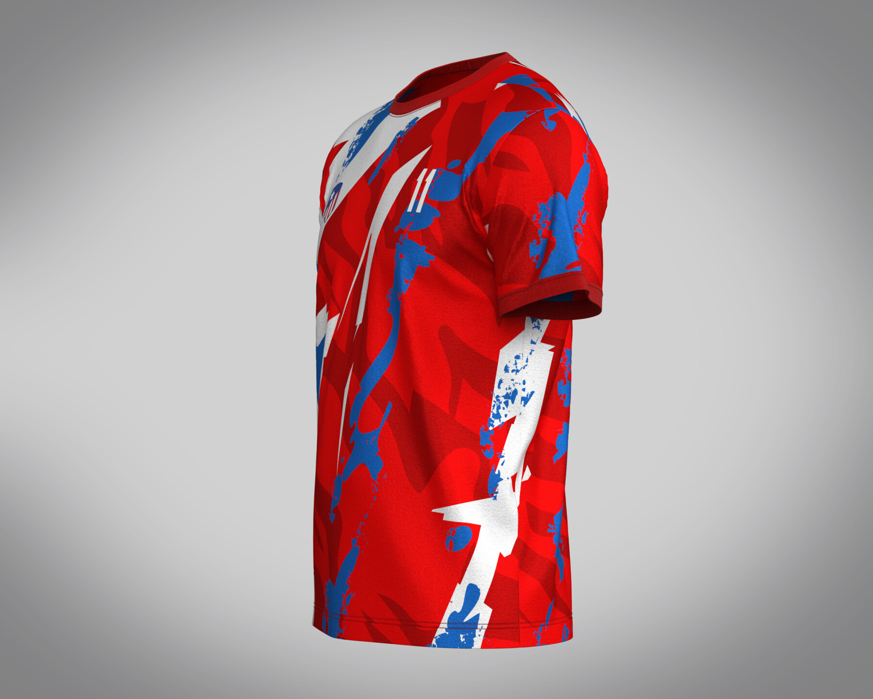 ArtStation - Soccer Red Print Jersey-11 | Resources