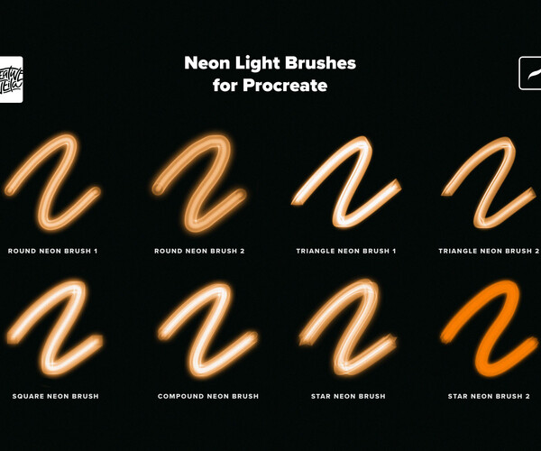 ArtStation - Neon Light Procreate Brushes | Brushes