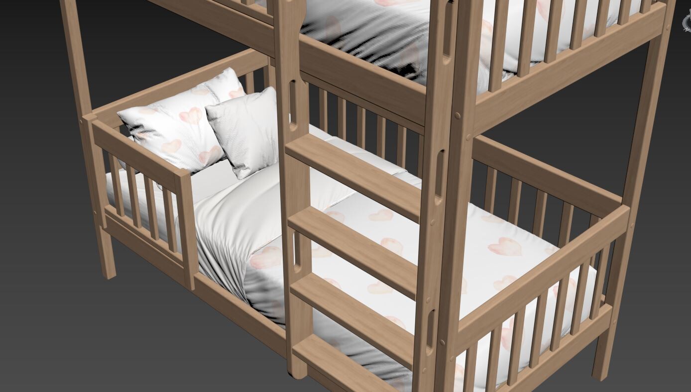 ArtStation - Bunk bed 3D model | Resources