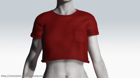 (Red) Cropped T-Shirt