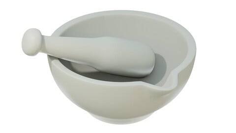 Pestle And Mortar 3D Model