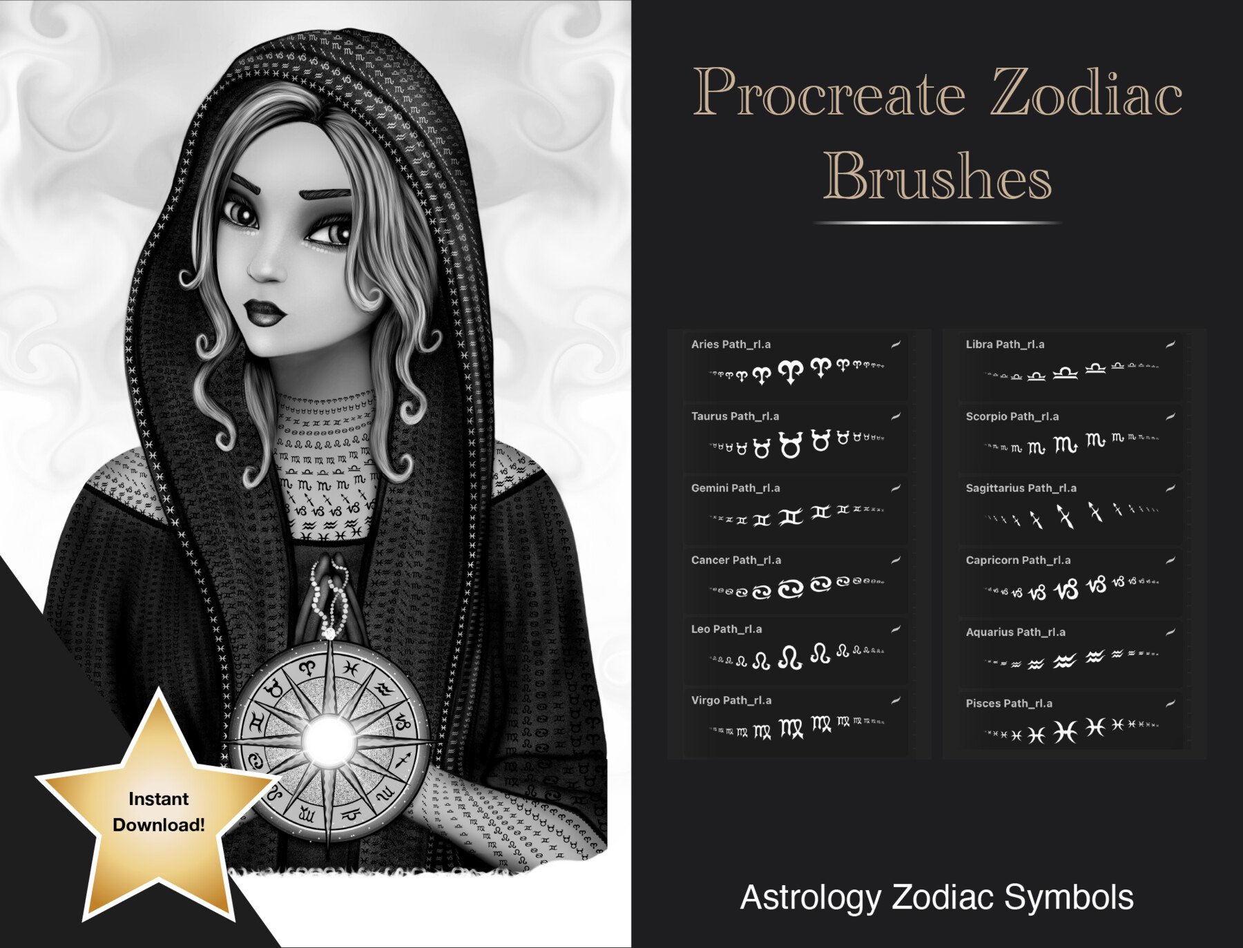 zodiac brushes procreate free
