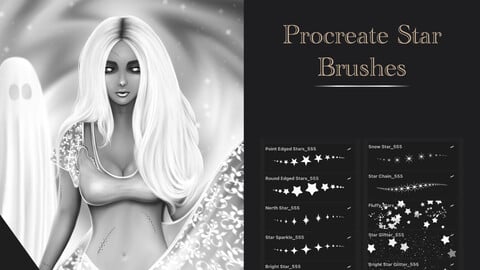 Procreate Brushes Stars & Glitter Stamps