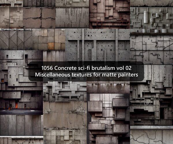 【画集・技術解説】MATTE PAINTING2 【BALLISTIC】 ArtStation - 1056 Concrete sci-fi brutalism vol 02 | Artworks