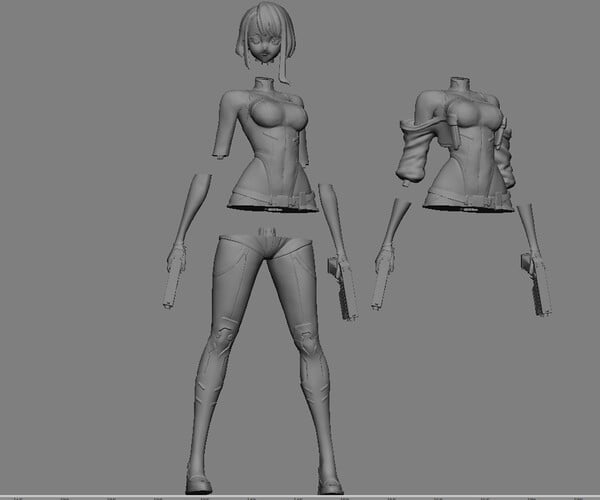 3D file LUCY CYBERPUNK EDGERUNNERS 2077 ANIME GIRL CHARACTER 3D PRINT 👧・3D  printable design to download・Cults