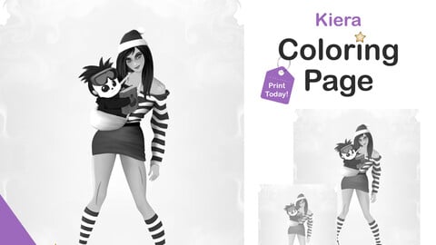 Printable Grayscale Coloring Pages for Adults | Halloween Female Zombie Coloring Pages