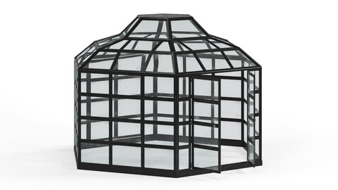 Greenhouse hexagon 3D model