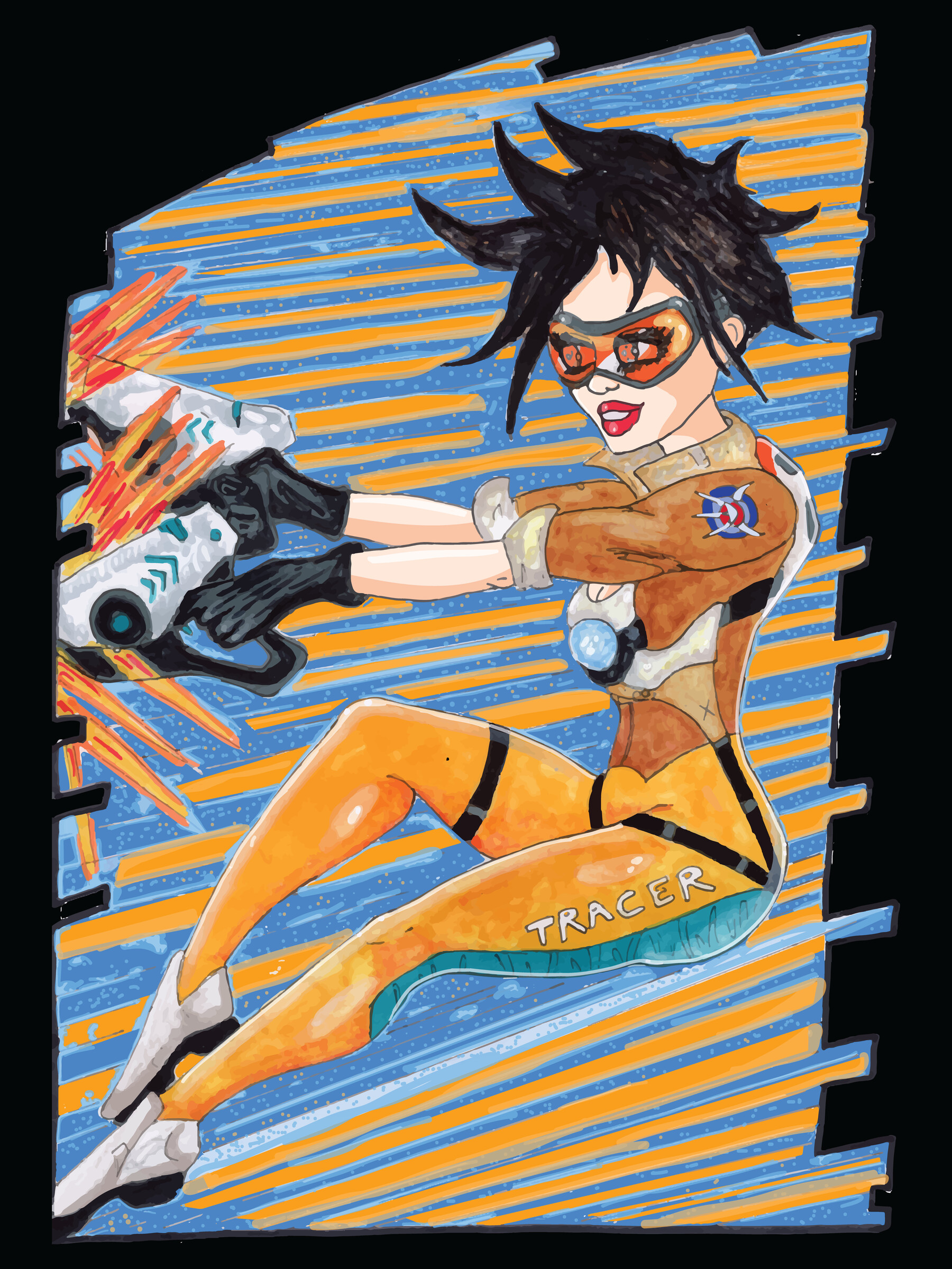 Tracer fan art - Overwatch - Posters and Art Prints