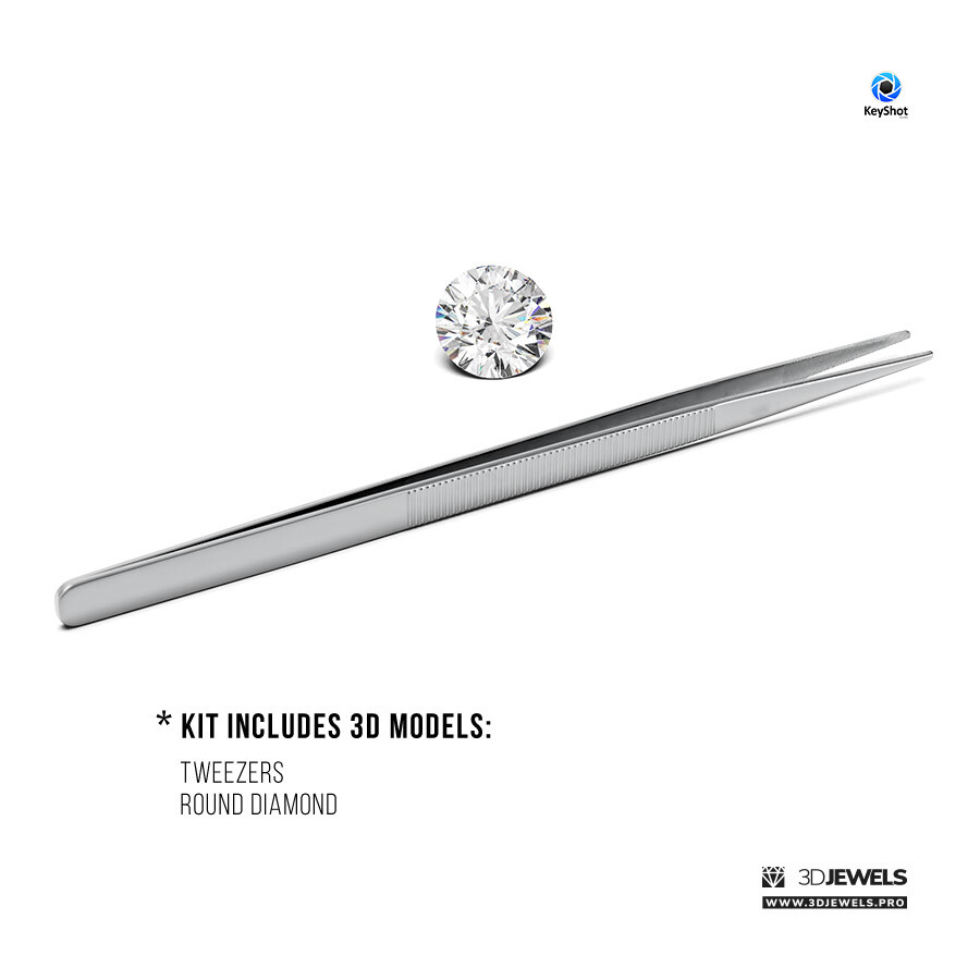 ArtStation Diamond Tweezers Scene Setups For KeyShot Jewelry 3D