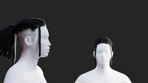 ArtStation - Dreads Ponytail with Fade Hair | Game Assets