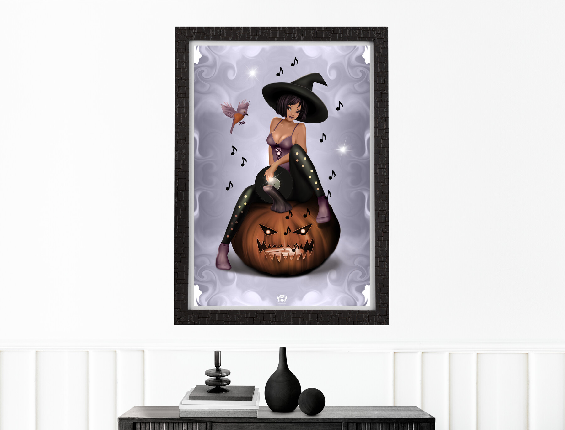 ArtStation - Halloween Printable Witch Wall Art | Original Female Art ...