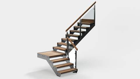 Stair metal 3D model