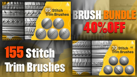 155 Stitch Trim Brushes Bundle - 40% OFF