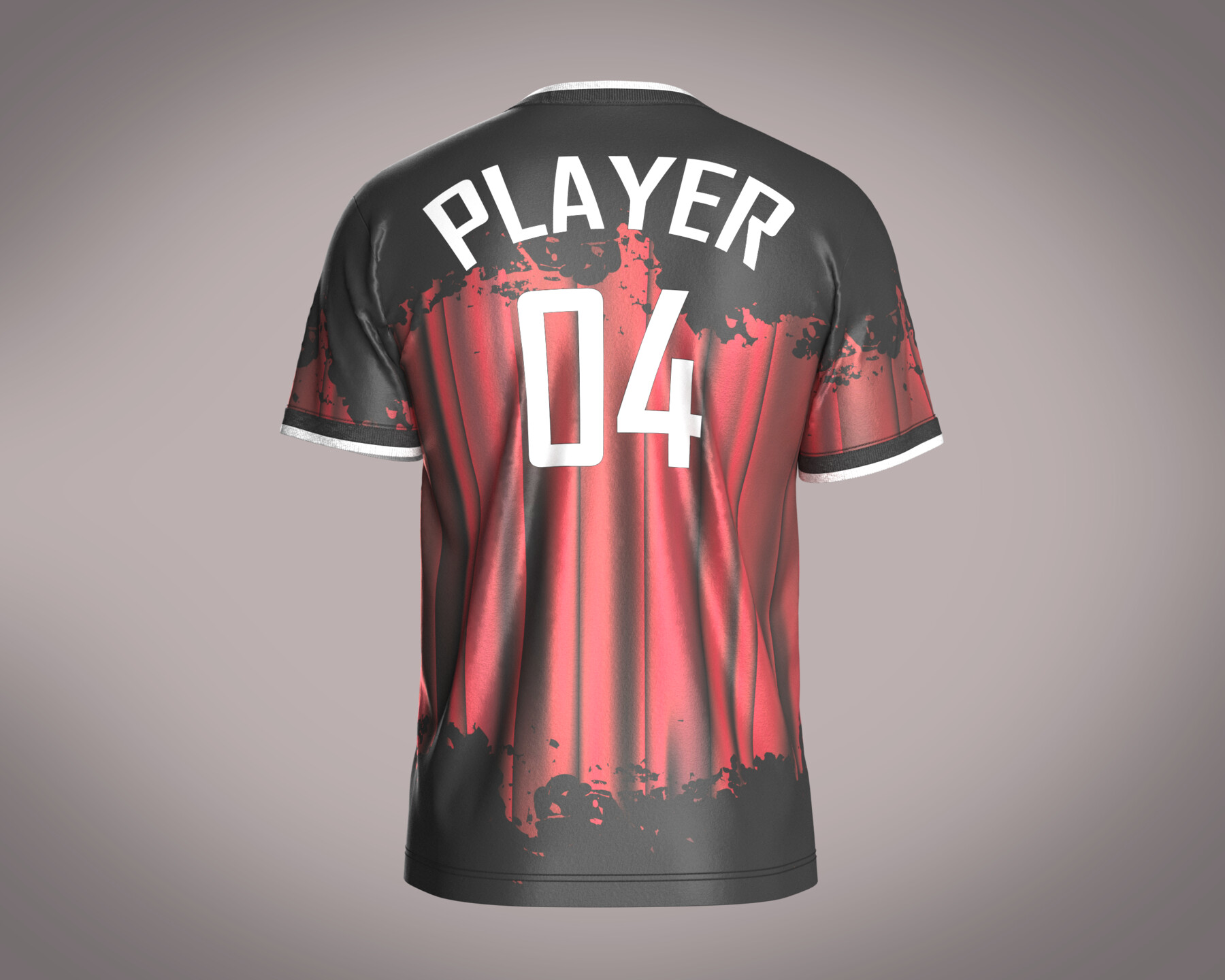 ArtStation - Soccer Black and Red Jersey Player-04