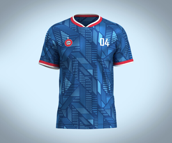 ArtStation Soccer Blue Jersey Player04 Resources