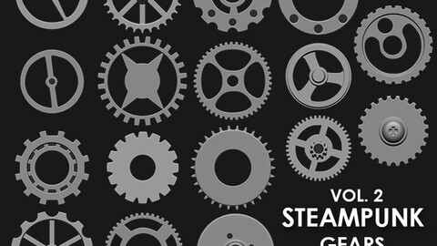 Steampunk Gears IMM Brush Pack 21 in One Vol. 2