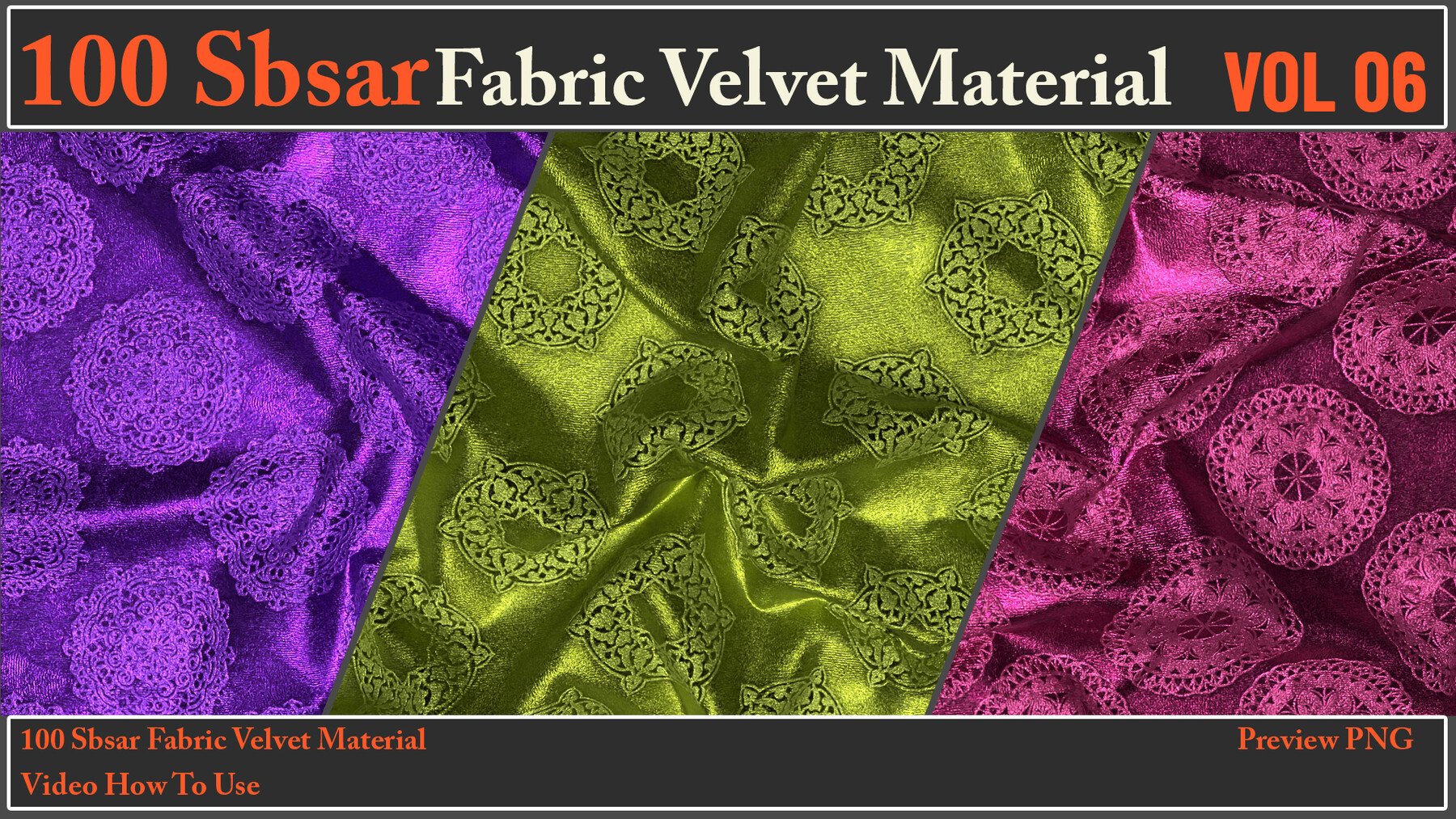 ArtStation - 100 SBSAR Fabric Velvet Material VOL06+Video How To Use