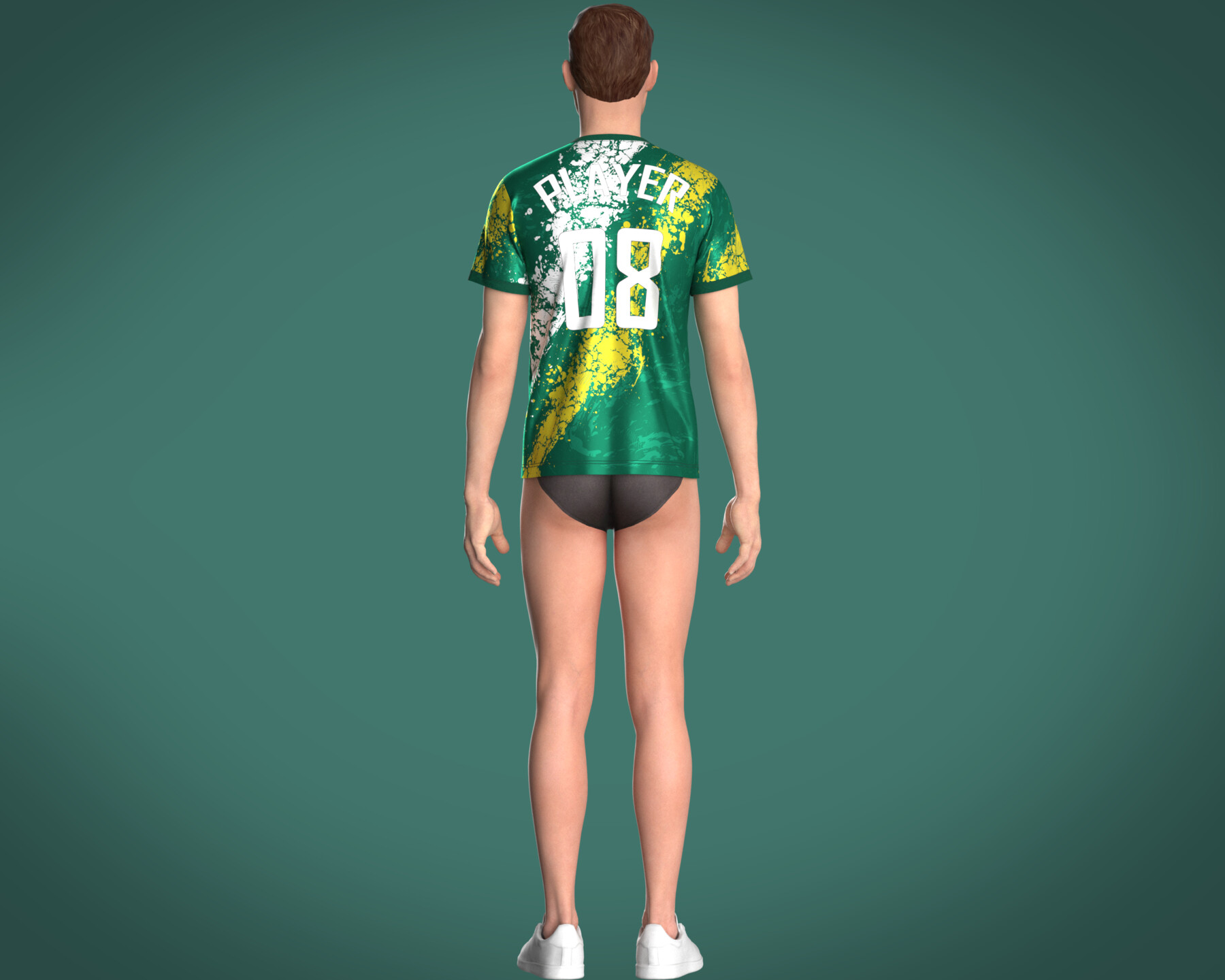 ArtStation - Soccer Green and White Jersey-08