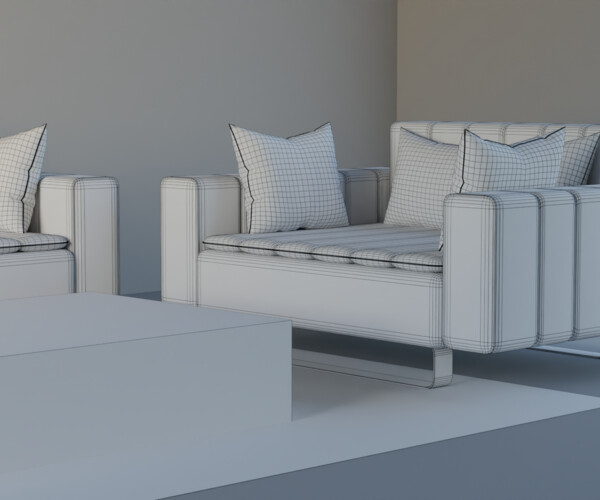 ArtStation - Sofa Set 01 | Game Assets
