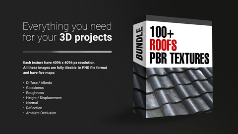 100+ PBR Textures - Roofs