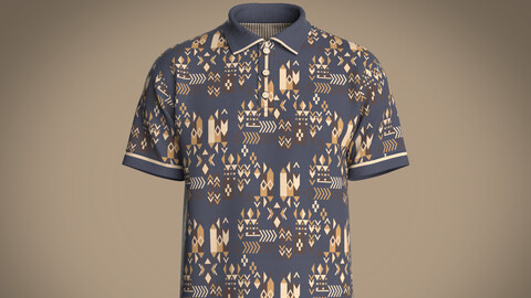 Men's Printed Polo Shirt