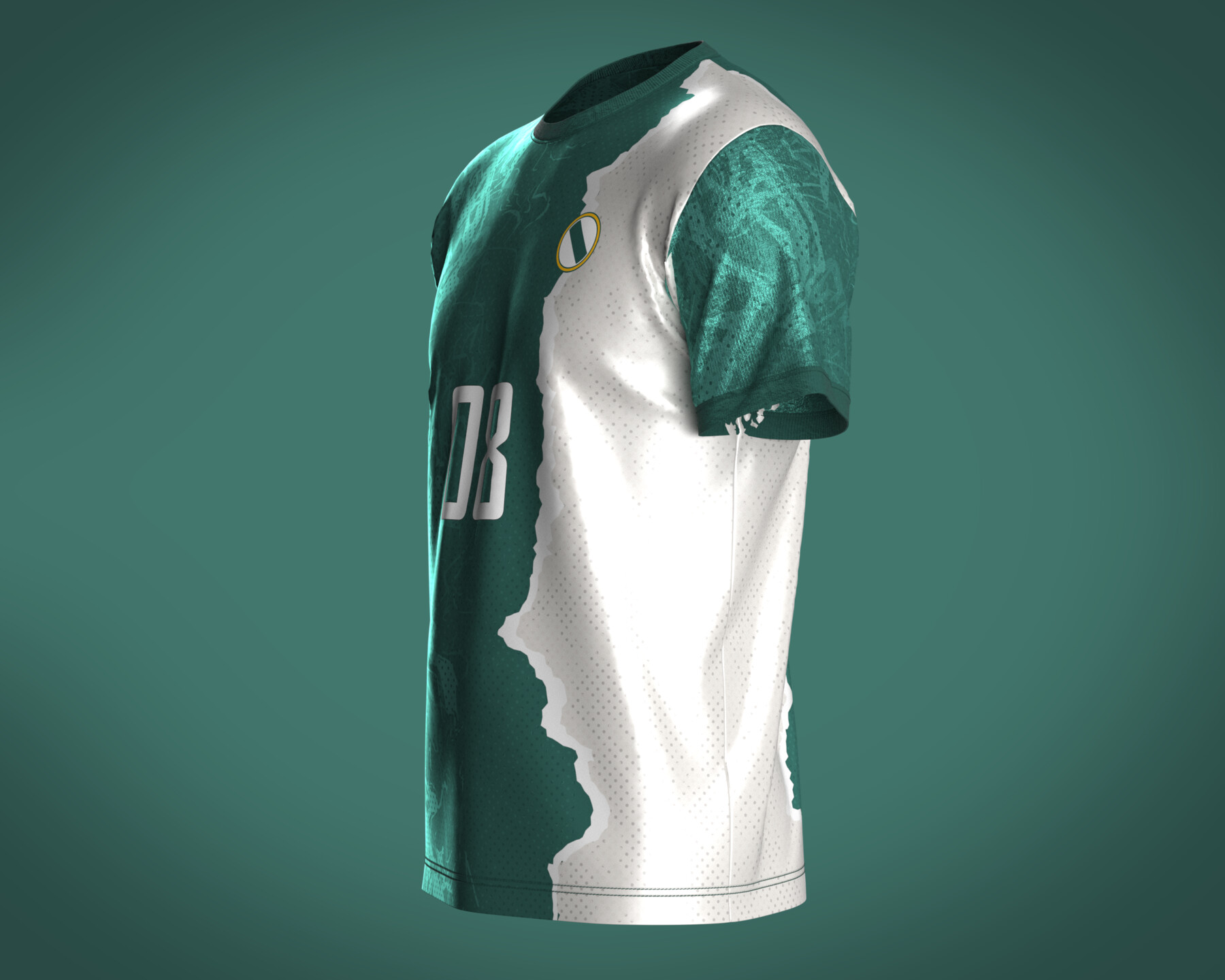 ArtStation - Soccer Green and White Jersey-08